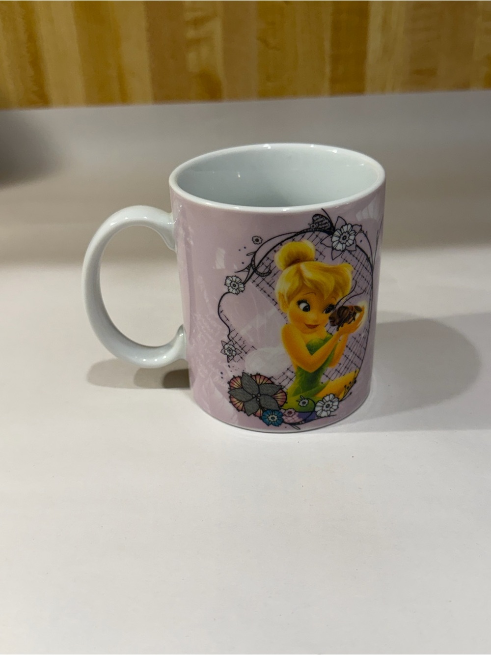 DISNEY Fairies Tinkerbell Tink 8oz Lavender Mug/Coffee /Tea Cup Fairy Collection